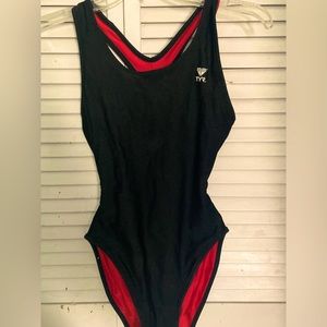 Reverseable Racing swim suit.